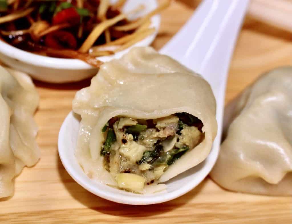 濃郁韭菜蒸餃實拍